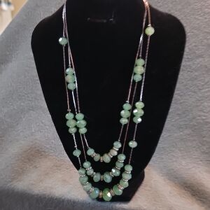 Elegant Green Beaded Necklace